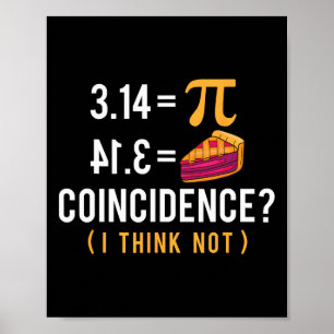 Zufall Pi Pie - Math Lover Pi Day Science Poster