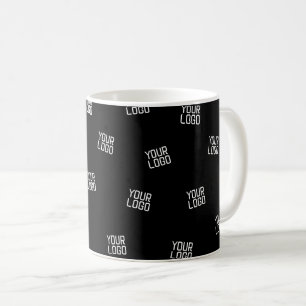 Zufällig angeordnetes Design, Firmenlogo oder Bild Kaffeetasse
