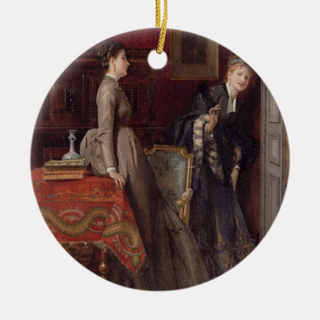 Zufällig gehört (Öl auf Platte) Keramikornament (Vorne)