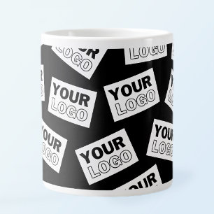 Zufällig platzierte Suche nach Ihrem Logo oder ein Jumbo-Tasse