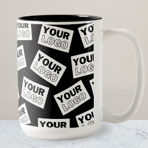 Zufällig platzierte Suche nach Ihrem Logo oder ein Zweifarbige Tasse