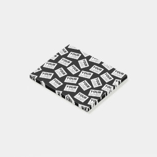 Zufällig platziertes Logo oder ein beliebiges Foto Post-it Klebezettel