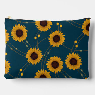 Zufällige Art Nouveau Sonnenblumen Retro-Blumen Ge Zubehörtasche