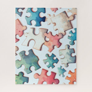 Zufällige Farbige Puzzleteile So Verwirrt Puzzle