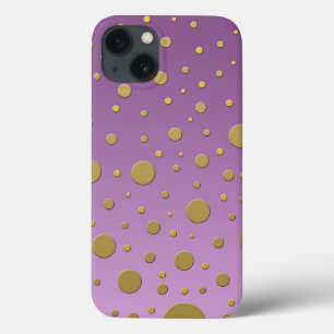 Zufällige goldene Punkte auf violettem Design Case-Mate iPhone Hülle