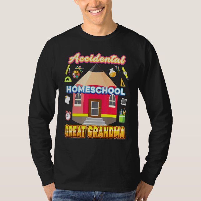 Zufällige Homeschool Great Oma Vater Mama T-Shirt (Vorderseite)