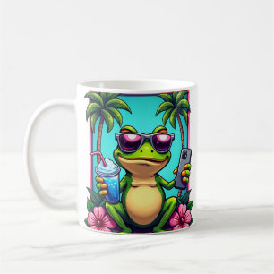 Zufälliger Ahh mürrischer Frosch Y2K Klapphandy Sl Kaffeetasse