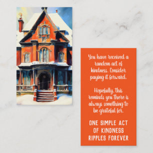 Zufälliger Akt der Freundlichkeit Obdachlosigkeit  Visitenkarte