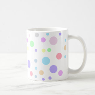 Zufälliges Pastell-Tupfenmuster Kaffeetasse