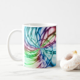 Zufälligkeit | Multicolor Fraktal Art Kaffeetasse