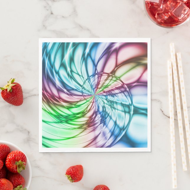 Zufälligkeit | Multicolor Fraktal Art Serviette (Beispiel)