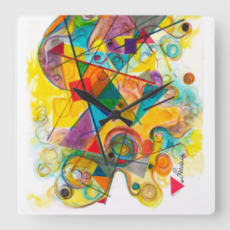 Zufälligkeit Quadratische Wanduhr