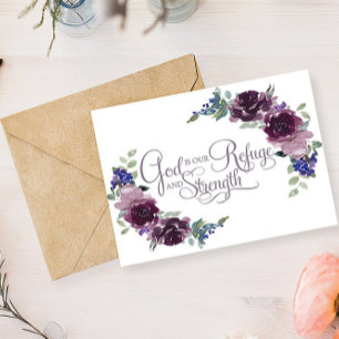 Zuflucht und Kraft lila floral 