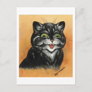 Zufriedene Katzen-Postkarte Postkarte