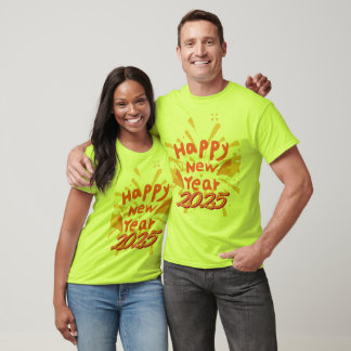 Zufriedener Newyear-T - Shirt 2025
