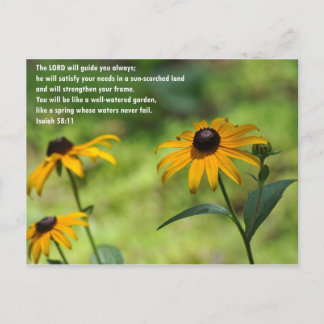 Zufriedenheit in einem sonnenverwüsteten Land Postkarte