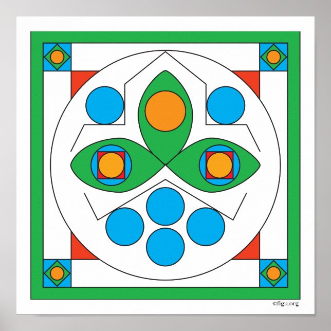 Zufriedenheit Poster (Vorne)