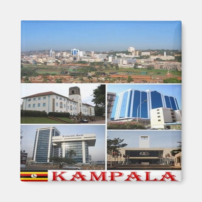 zUG010 KAMPALA Mosaik, Afrika, Uganda, Kühlschrank Magnet (Vorne)