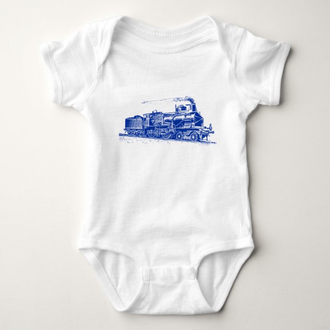 Zug 03 - Navy Blue Baby Strampler (Vorderseite)