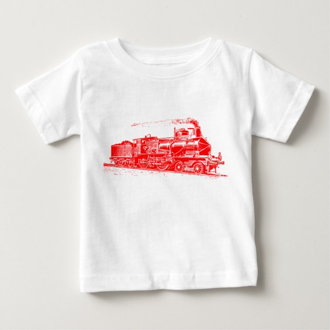 Zug 03 - Rot Baby T-shirt (Vorderseite)