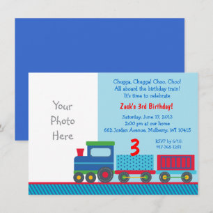 Zug 1. Geburtstag Einladung