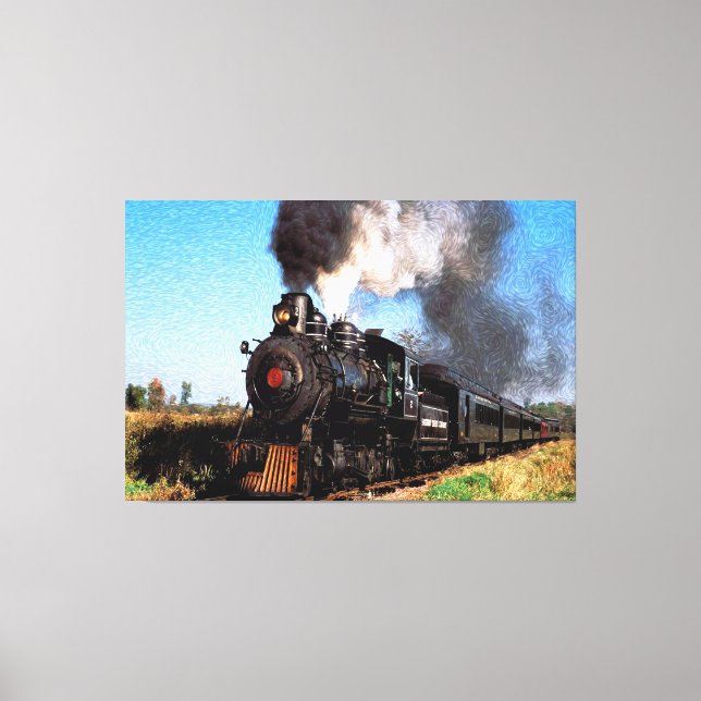 Zug 2 überzogene Canvas Leinwanddruck (Vorderseite)
