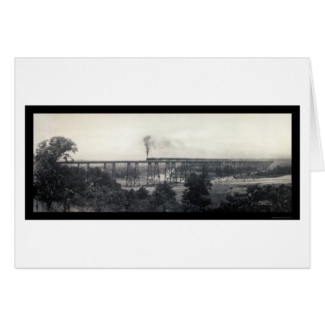 Zug ab Chicago Foto 1914 (Vorderseite (Horizontal))