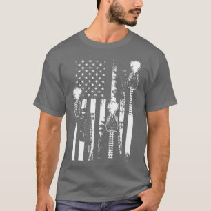 Zug Amerikanische Flagge Lokomotive Eisenbahn Schi T-Shirt