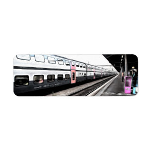 Zug an der Station in der Schweiz