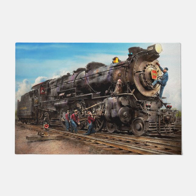 Zug - arbeitend an der Eisenbahn 1930 Fußmatte (Vorderseite)