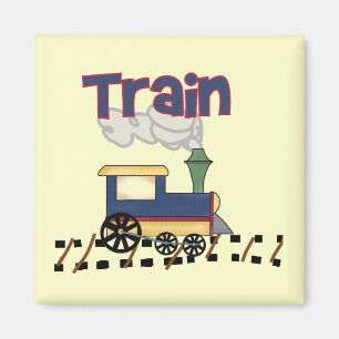 Zug auf Bahn-T-Shirts und Geschenken Magnet