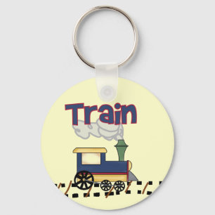 Zug auf Bahn-T-Shirts und Geschenken Schlüsselanhänger