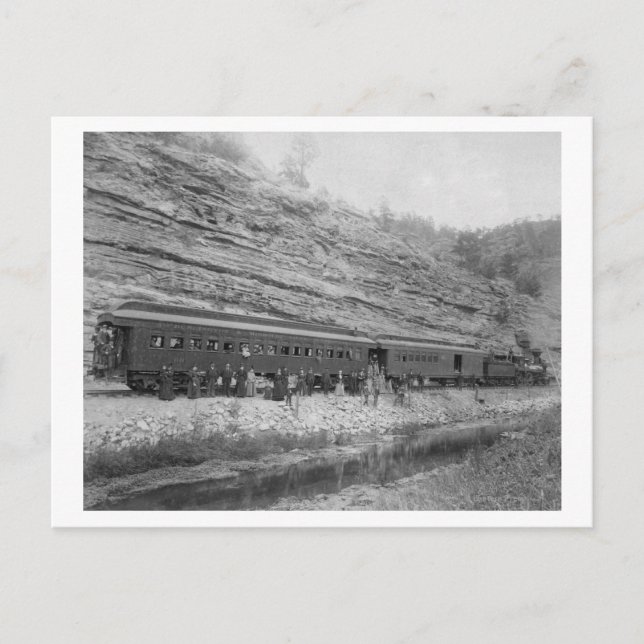 Zug auf Burlington und Missouri Postkarte (Vorderseite)
