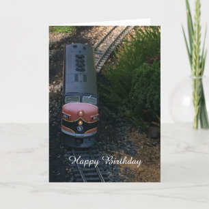 Zug auf der Strecke Geburtstag Gruß Karte