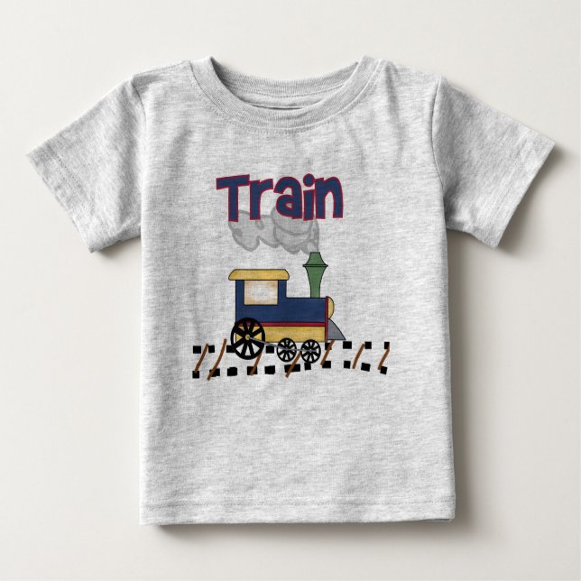 Zug auf Schiene Baby T-shirt (Vorderseite)