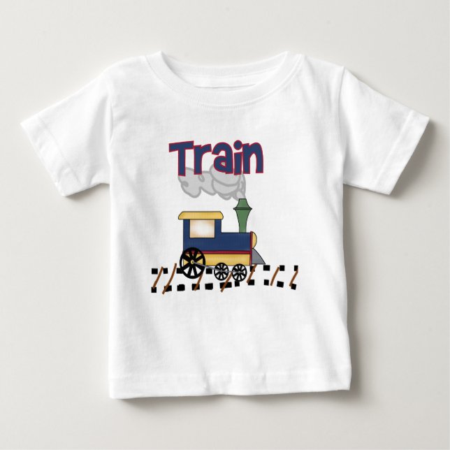 Zug auf Schiene Baby T-shirt (Vorderseite)