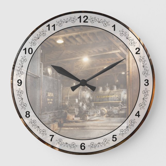 Zug - Bereit im Kreisverkehr Große Wanduhr (Vorderseite)
