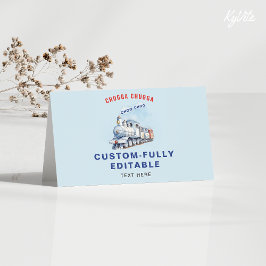 Zug Birthda Faltfood Zelt Card, Chugga Chugga Karte