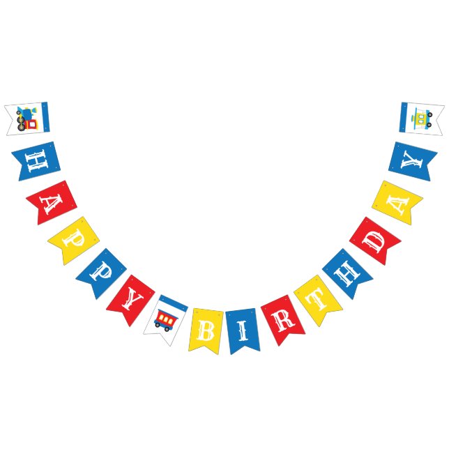 Zug Birthday Bunting-Banner Wimpelkette (Alle)