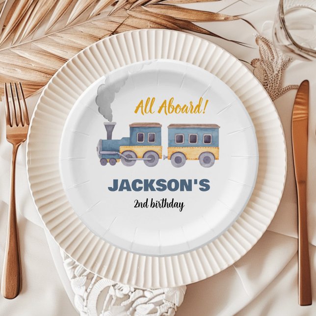 Zug Birthday Chugga Chugga zwei zwei Pappteller (Von Creator hochgeladen)