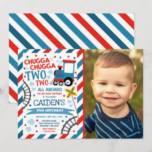 Zug Birthday Einladung Chugga Chugga zwei Zug