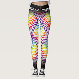 Zug bis Sie Rainbow/Black fallen Leggings