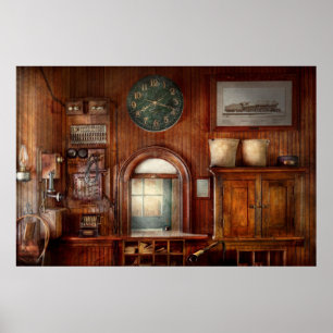 Zug - Büro - das Kartenabnehmerfenster Poster