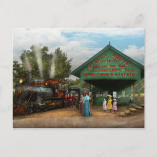 Zug - Catskill, NY - Wartet auf die Abfahrt 1902 Postkarte
