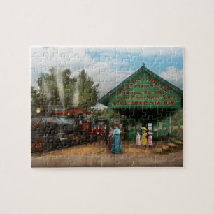 Zug - Catskill, NY - Wartet auf die Abfahrt 1902 Puzzle
