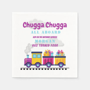 Zug Chugga Choo Cartoon jedes Lebensalter Serviette