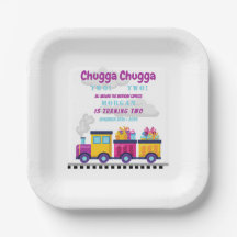 Zug Chugga Choo Cartoon Zweites Geburtstag