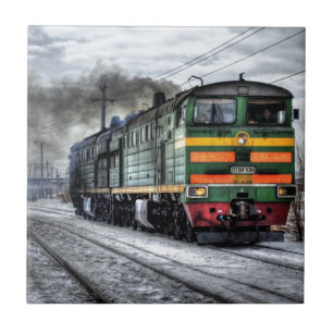 Zug-Dampf-Eisenbahn Steampunk Motor-Schicksal Fliese
