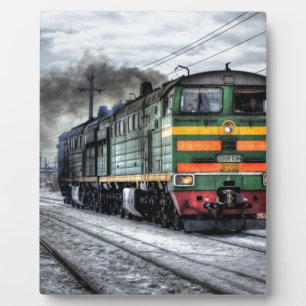Zug-Dampf-Eisenbahn Steampunk Motor-Schicksal Fotoplatte