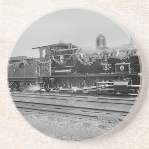 Zug-Dampf-Lokomotiven-Maschine-alt-Eisenbahn-Schie Getränkeuntersetzer